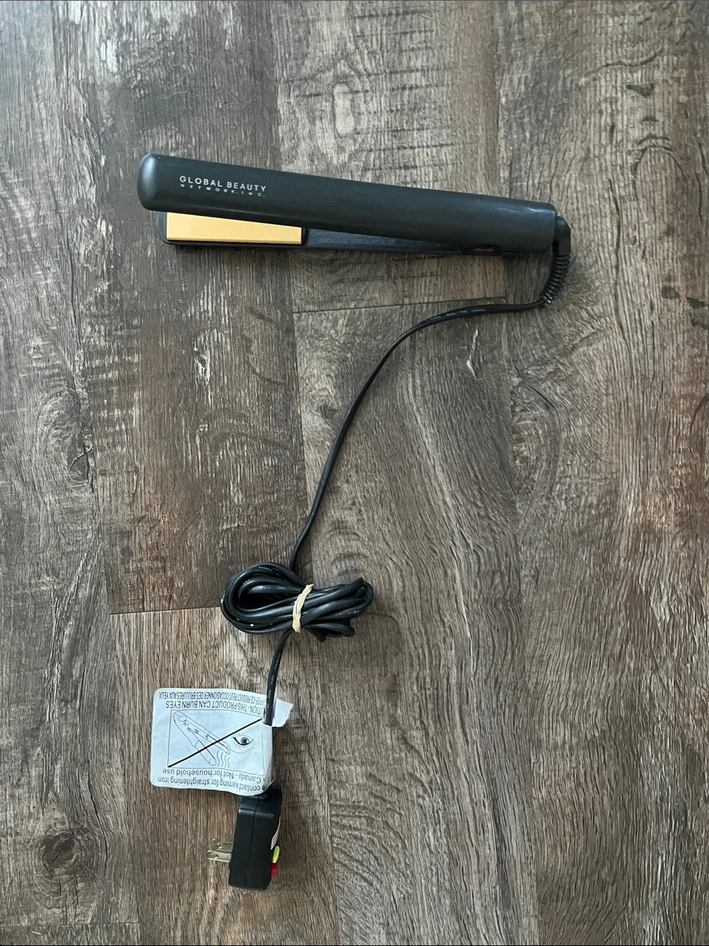 Global Beauty Black & Gold Ceramic Hair Straightener